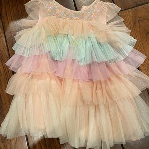Billiebush pastel ruffle sequins dress 12M